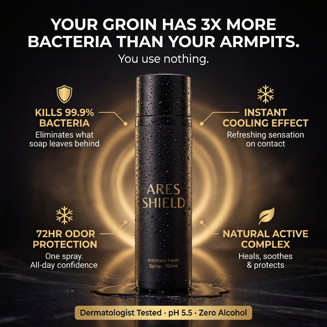 ARES Shield - Spray íntimo protector antibacteriano para hombre