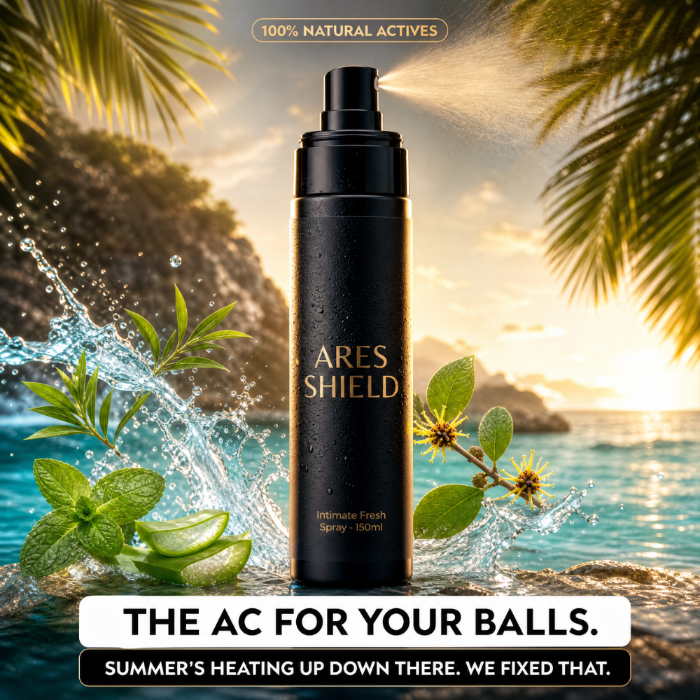 ARES Shield - Spray íntimo protector antibacteriano para hombre